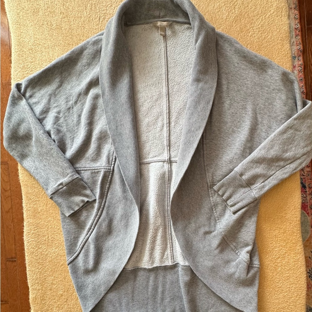 Banana Republic Gray Ribbed Cardigan